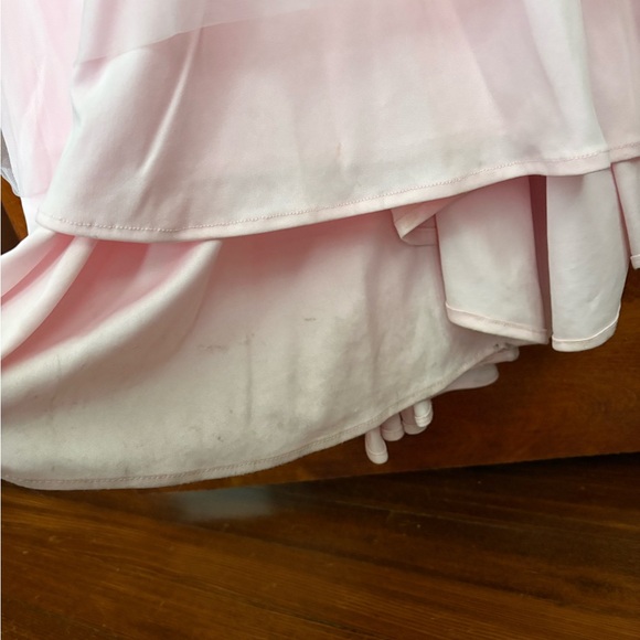 Strappy-Back Long Light Pink Prom Dress by Faviana - Picture 16 of 16